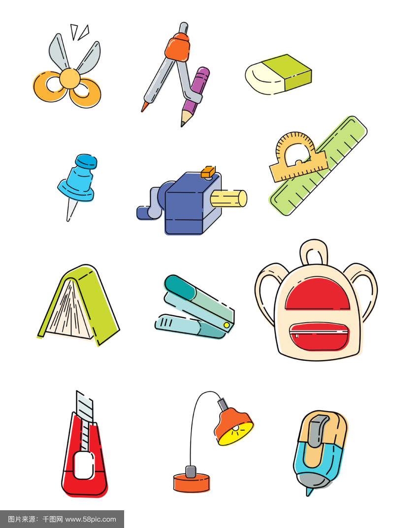 文具的简约美学 扁平化元素在设计中的巧妙运用